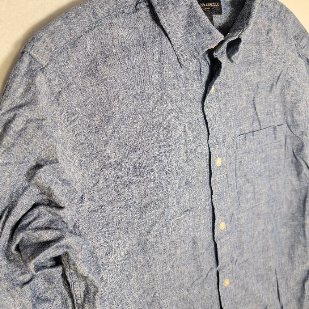 Men's Banana Republic Blue Casual Button Down Shirt M